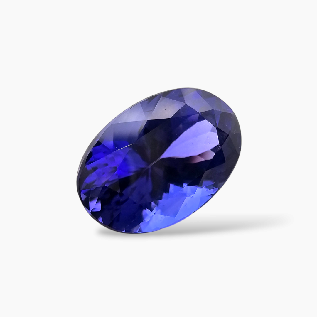 Natural Tanzanite Stone in Blue Emerald Shape 7.18 Carats for Sale