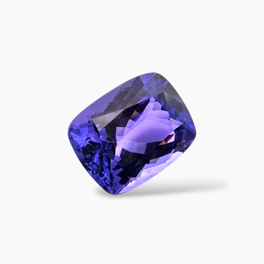 Natural Tanzanite Gemstone in Cushion Cut 16.41 Carats with 17 by 12 mm for Sale