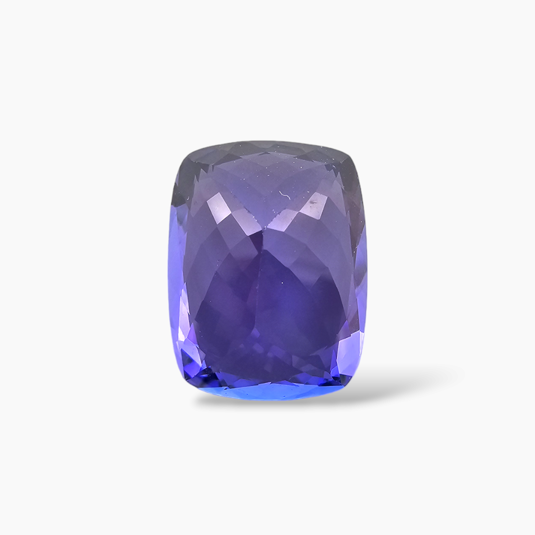 Natural Tanzanite Gemstone in Cushion Cut 16.41 Carats with 17 by 12 mm for Sale