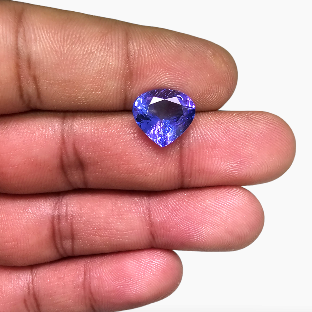 Natural Tanzanite Stone in Heart Shape for Love Personalised Jewellery