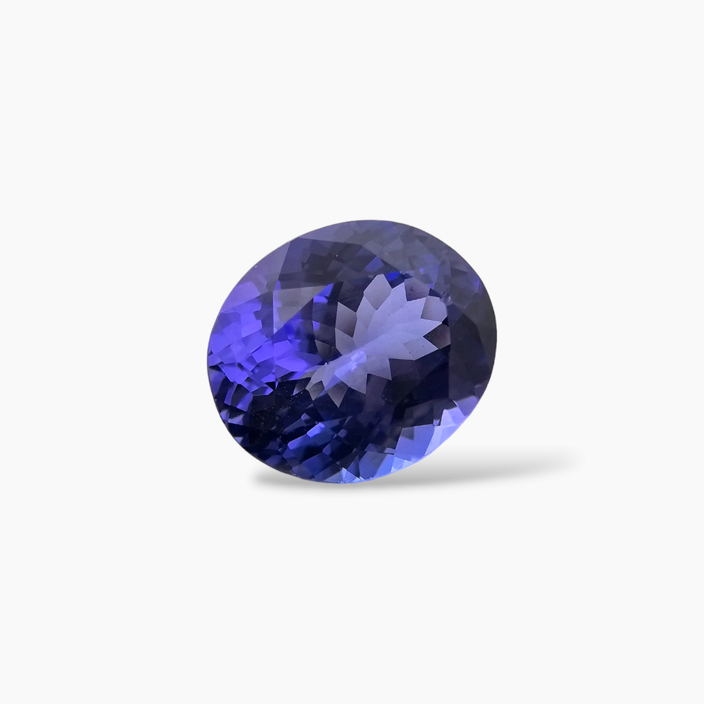 Natural Tanzanite Stone in Oval 7.40 Carats Weight 13 by 11 MM