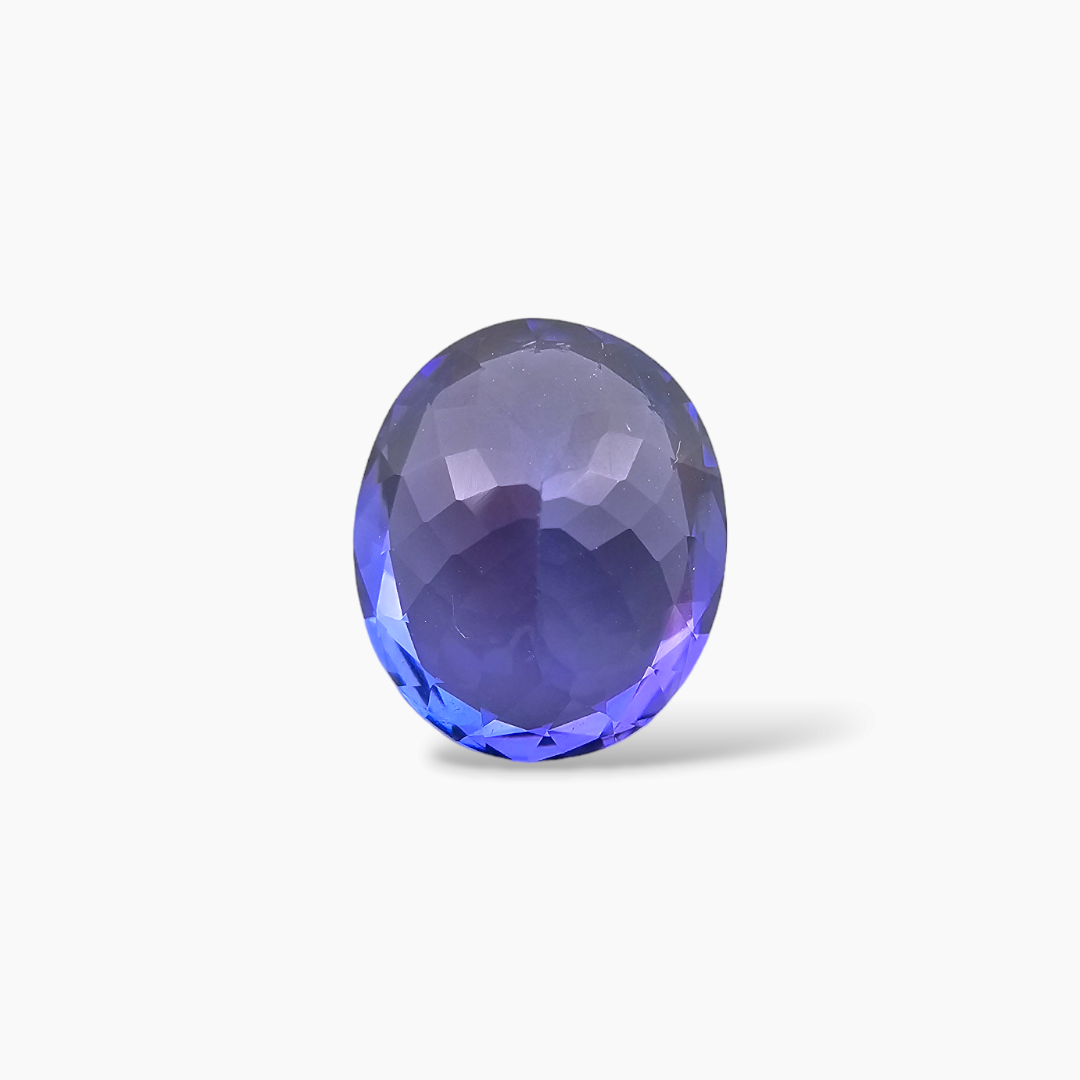 Natural Tanzanite Stone in Oval 7.40 Carats Weight 13 by 11 MM