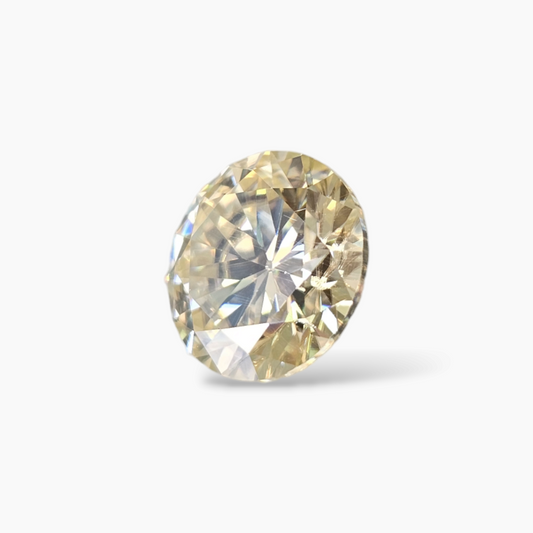 2 Carat Moissanite Stone in Round Shape 9mm Size Yellow Color