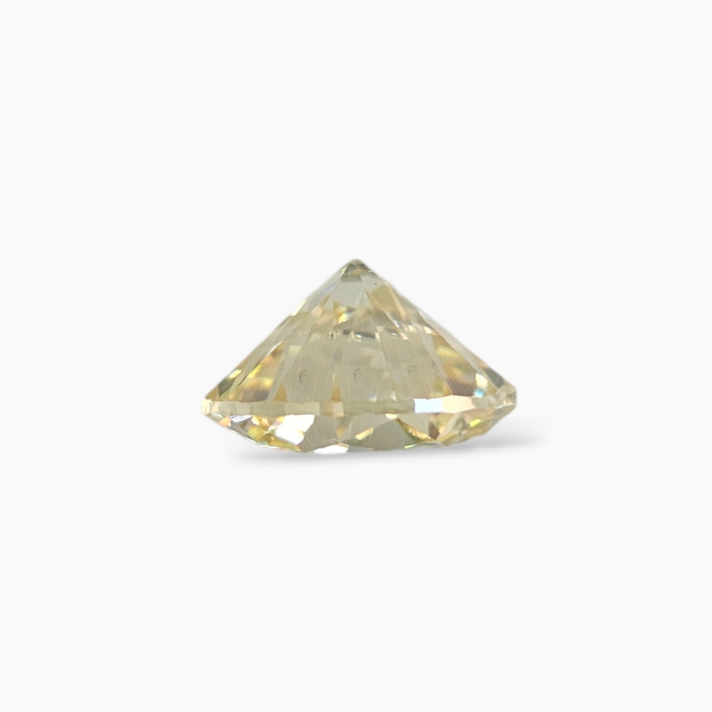 2 Carat Moissanite Stone in Round Shape 9mm Size Yellow Color