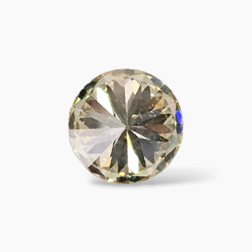 2 Carat Moissanite Stone in Round Shape 9mm Size Yellow Color