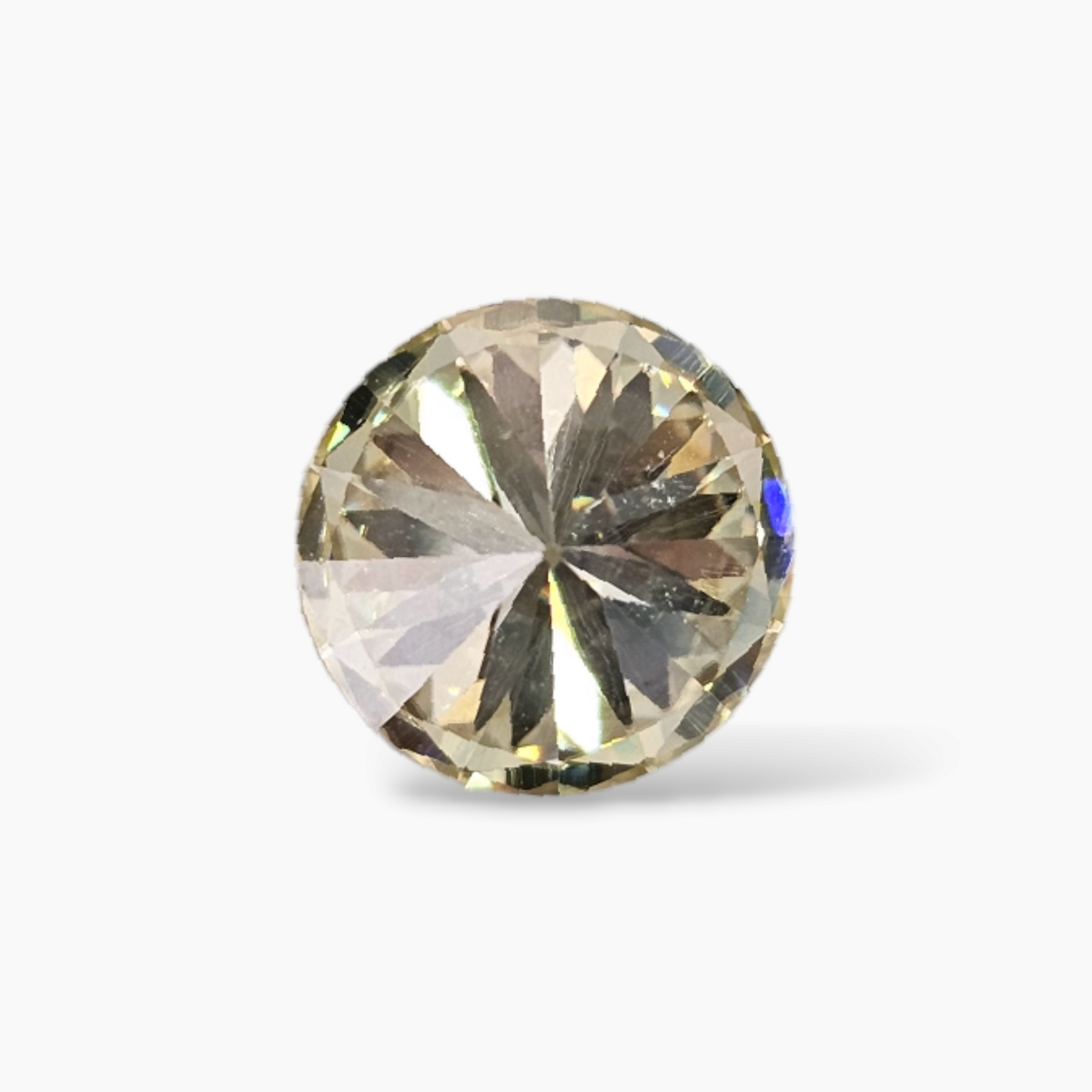 2 Carat Moissanite Stone in Round Shape 9mm Size Yellow Color