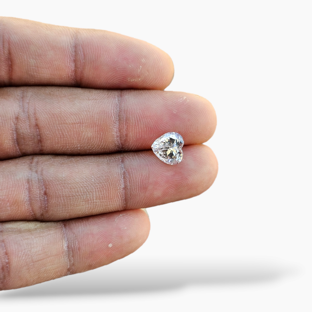 Moissanite Diamond in Heart Shape with 4.86 Carats Weight