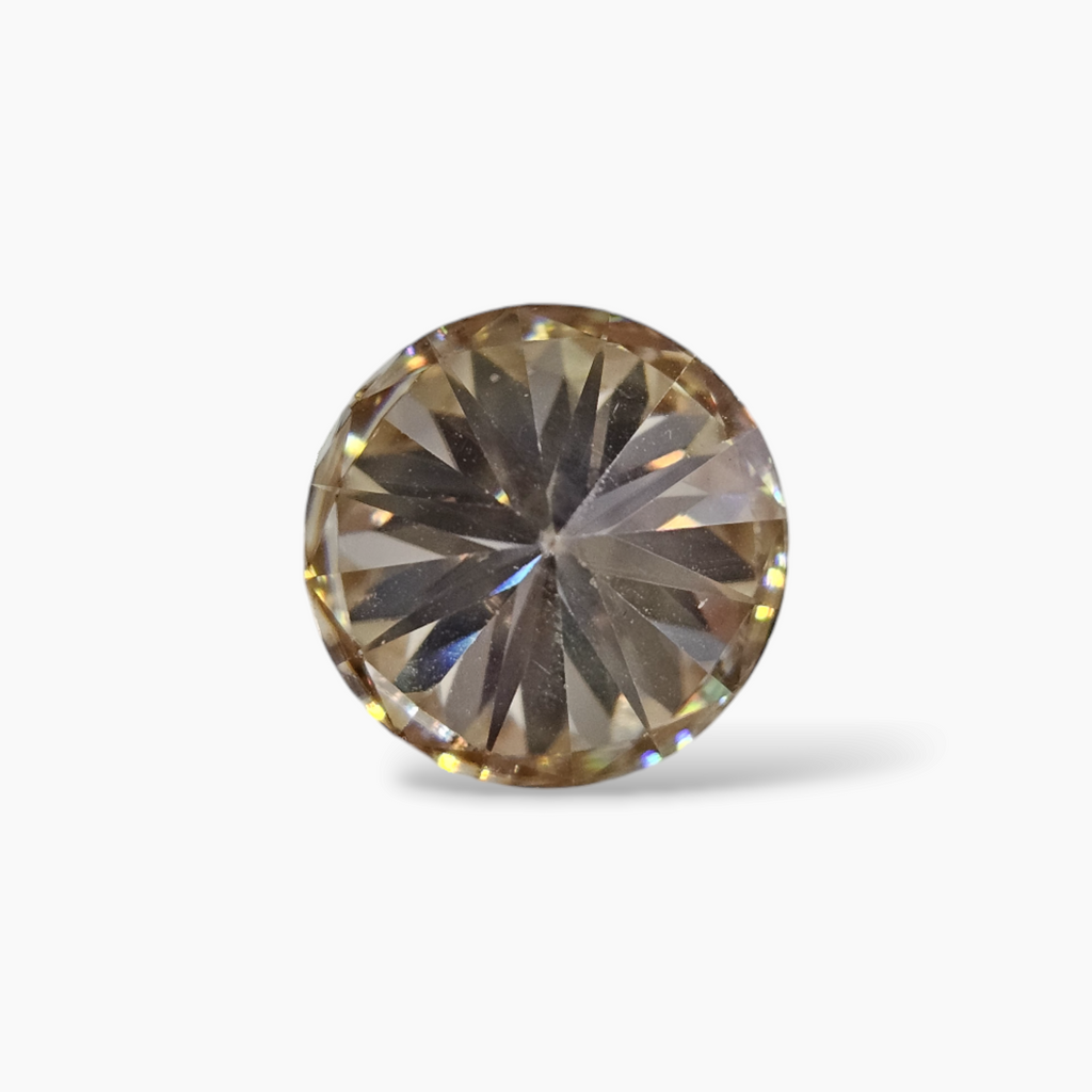 Loose Moissanite Stone Round in 8.46 Carats White Color