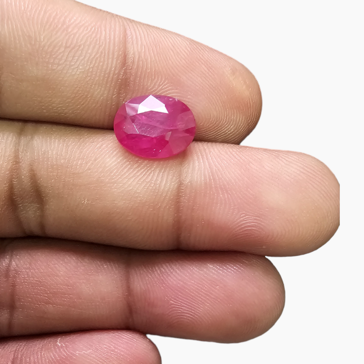 Mozambique Gemstone of Natural Ruby in Pink 3.82 Carats Oval Shape