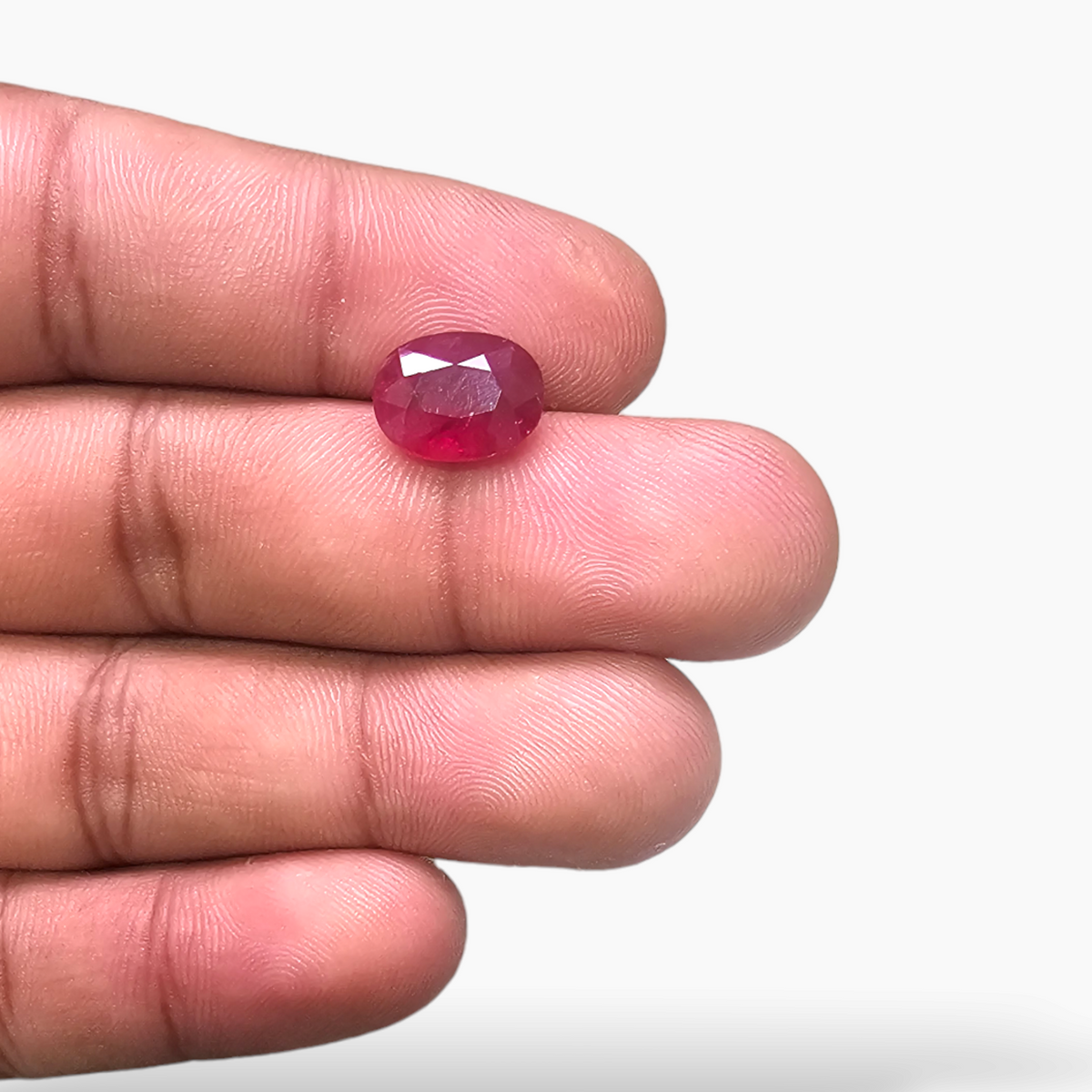 Mozambique Gemstone of Natural Ruby in Pink 4.12  Carats Oval Shape
