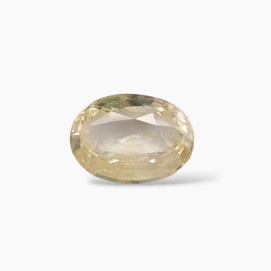 Natural Yellow Sapphire Gemstone 6.36 Carats Oval Cut Shape