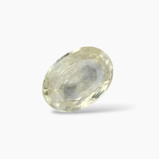 Natural Yellow Sapphire Gemstone 6.36 Carats Oval Cut Shape