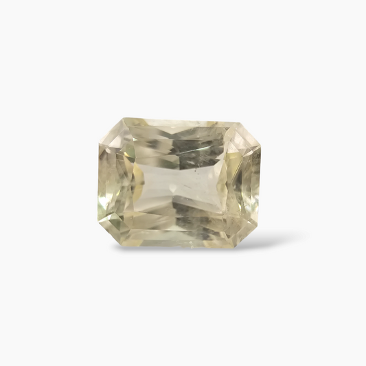 Natural Yellow Sapphire Gemstone 6.58 Crats Emerald Cut Shape