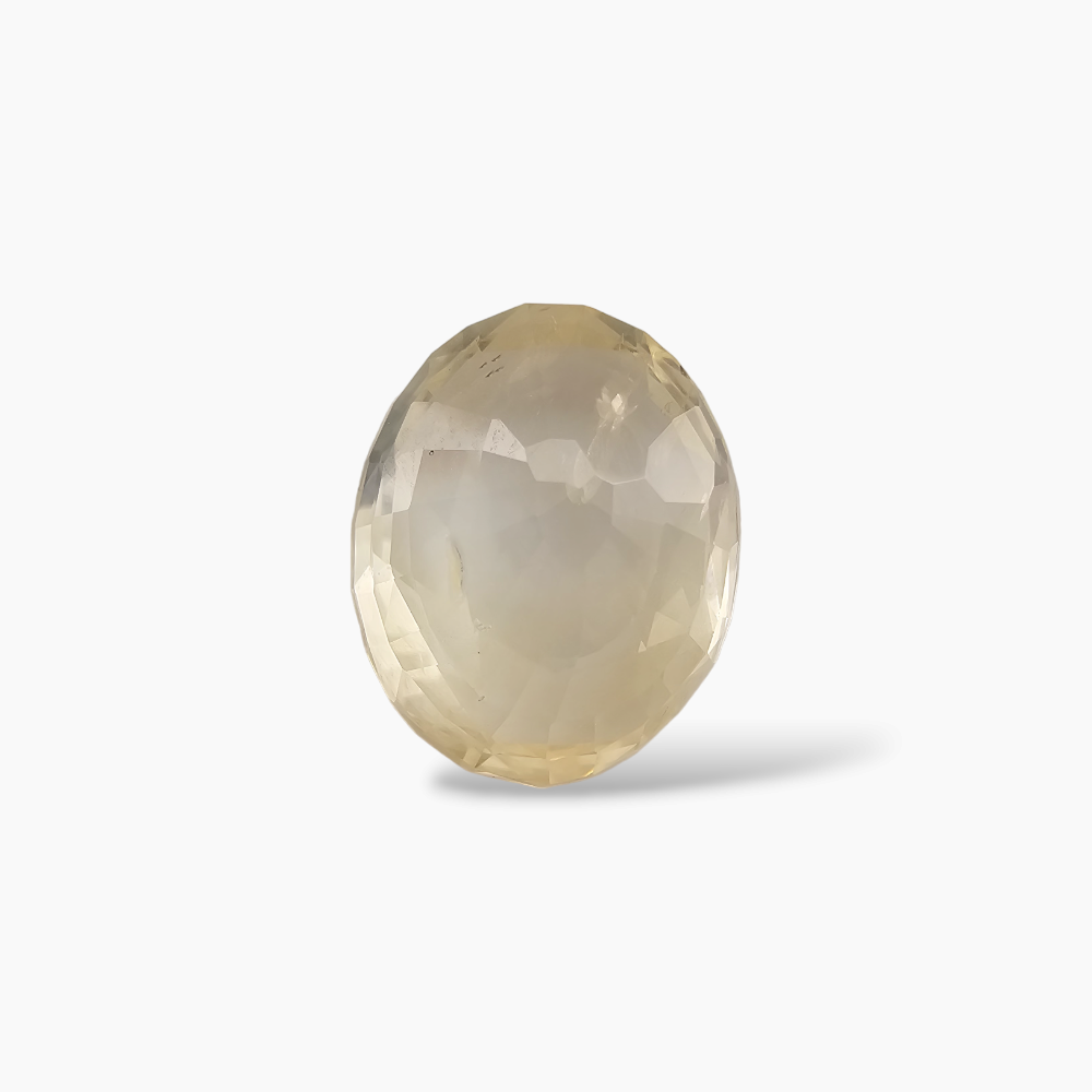 Natural Yellow Sapphire Gemstone 7.61 Carats Oval Shape