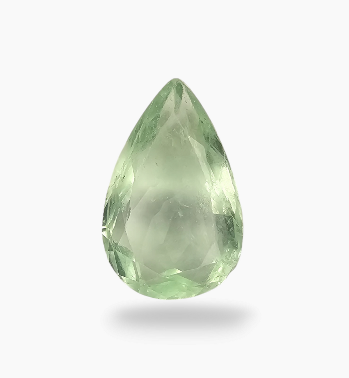 Natural Fluorite Stone 7.52 Carats Pear Shape ( 6.2x10.5mm )