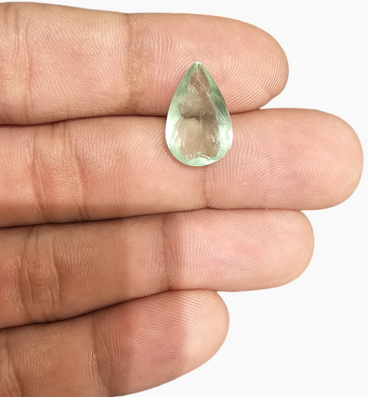 Natural Fluorite Stone 7.52 Carats Pear Shape ( 6.2x10.5mm )