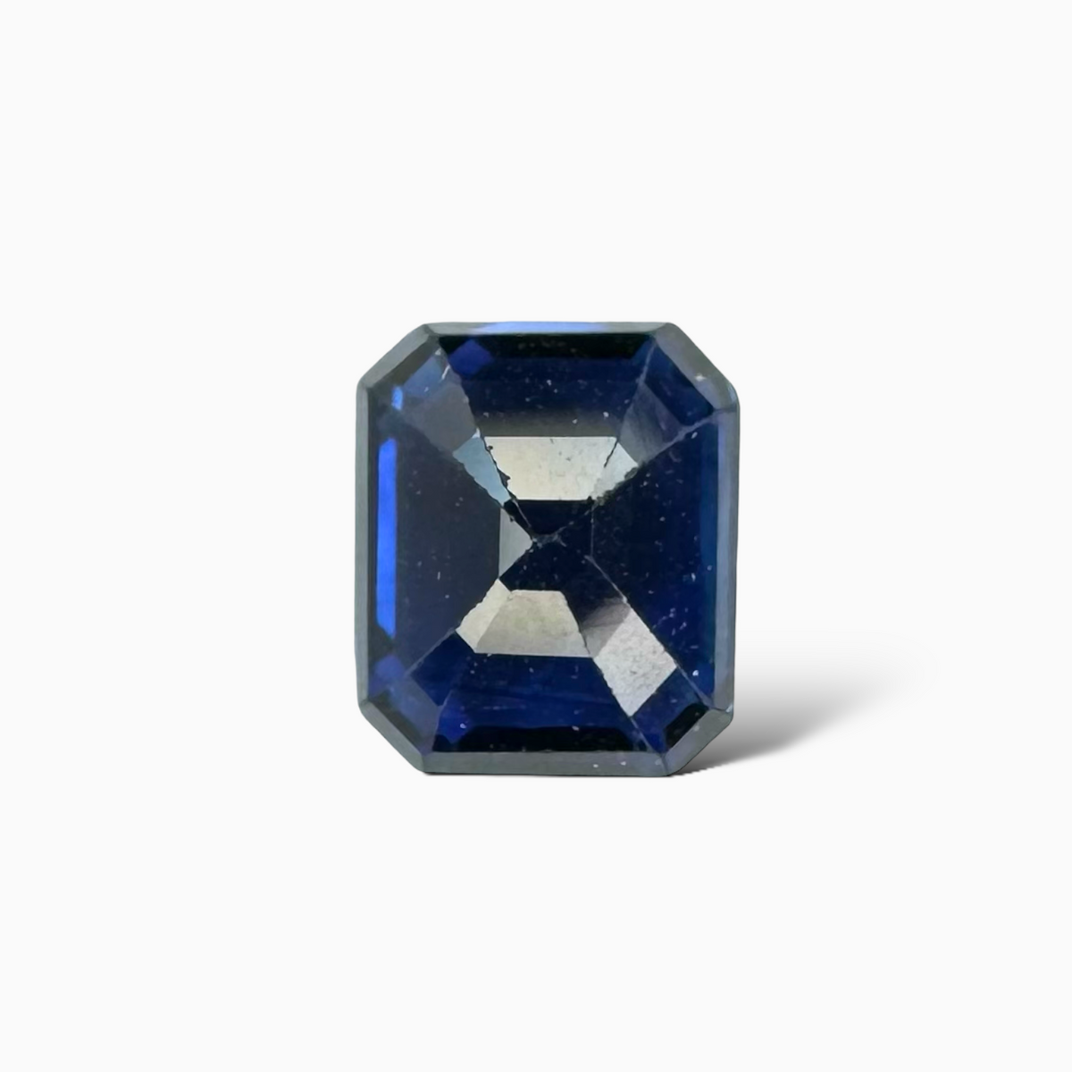 Blue Sapphire Stone 2.04 Carats Emerald Cut 7.46 x 6.5 x 4.25mm Srilanka