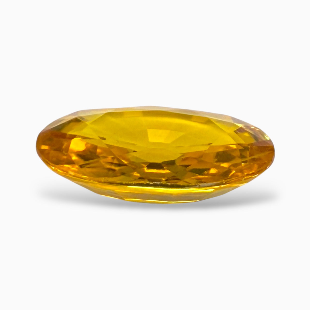 Yellow Sapphire Precious Stone in Oval 7.57 Carats From Thailand 15x11.5 mm