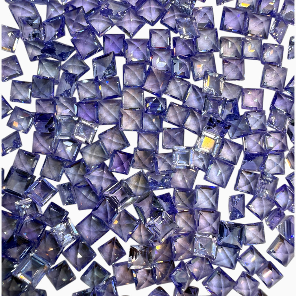 Tanzanite Princess Stone From 3.5 mm - 4 mm,  0.18 - 0.30 Carats Lot