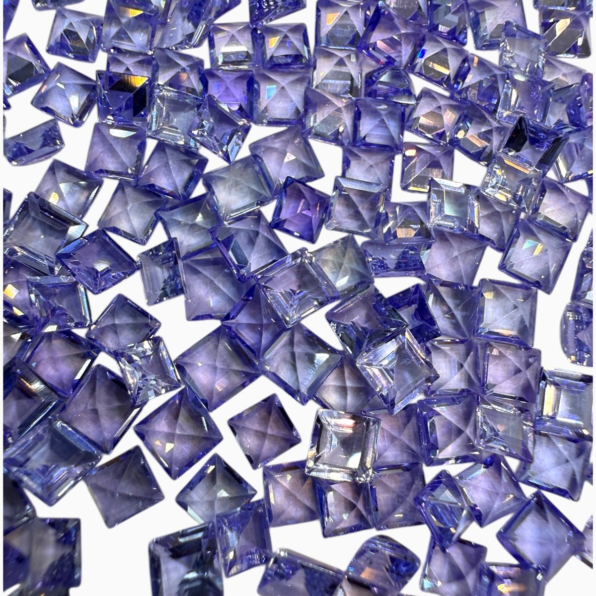 Tanzanite Princess Stone From 3.5 mm - 4 mm,  0.18 - 0.30 Carats Lot
