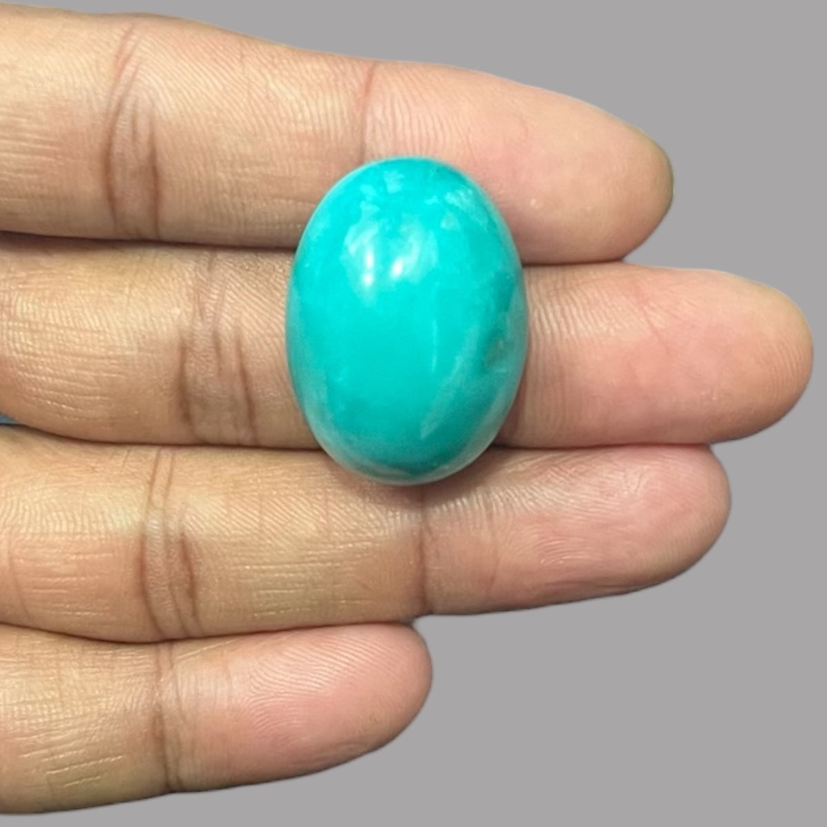 Raw Turquoise Stone 44.19 Carats 29.1 x 21.1 x 12.3 mm in Oval