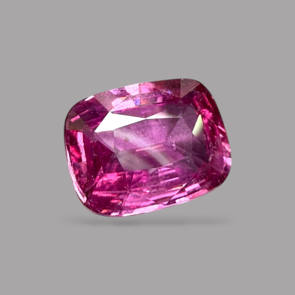 Cushion Cut Shape in Pink Sapphire Gemstone 4.11 Carats & 10.67 x 8.25 x 4.46 mm Size