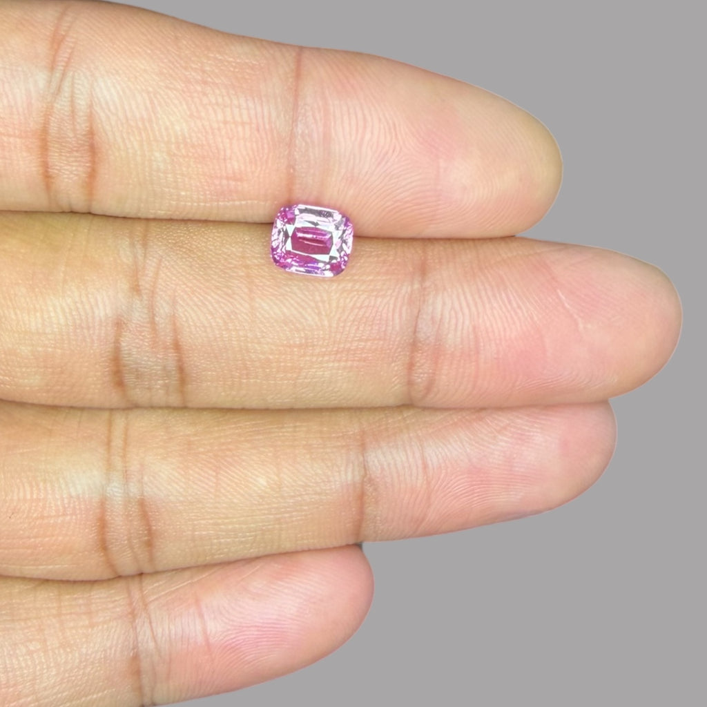 Cushion Cut Shape in Pink Sapphire Gemstone 2.03 Carats &  7.30 x 6.17 x 3.98 mm Size
