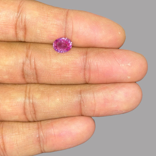 Oval Shape in Pink Sapphire Gemstone 2.03 Carats & 8.30 x 6.69 x 4.04 mm Size