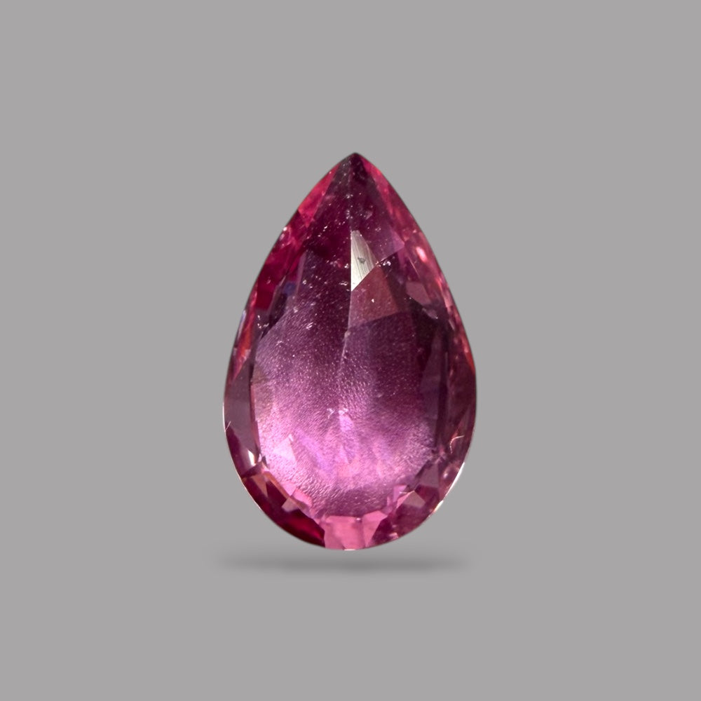 Pear Shape in Pink Sapphire Gemstone 1.58 Carats & 9.66 x 6.14 × 3.50 mm Size