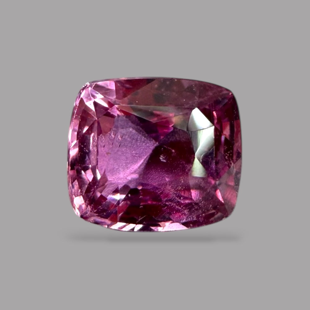 Cushion Cut Shape in Pink Sapphire Gemstone 2.01 Carats & 7.4 x 6.4 mm Size