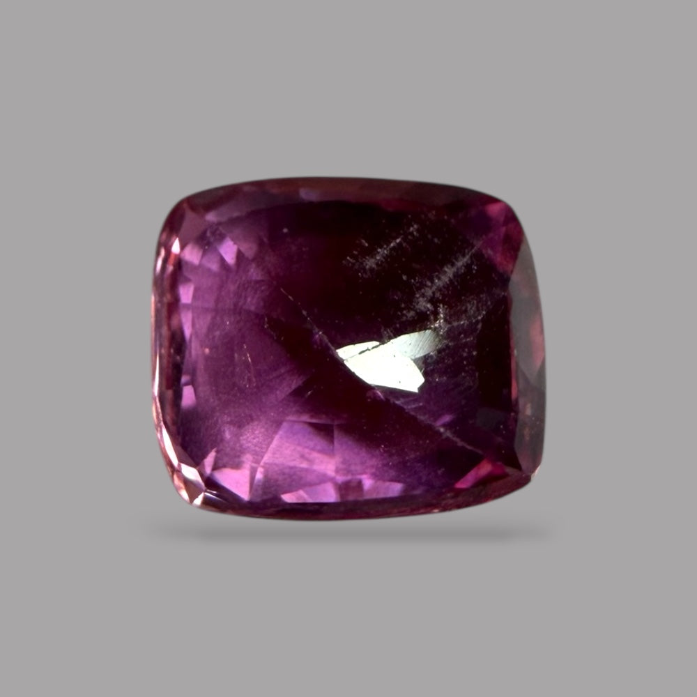 Cushion Cut Shape in Pink Sapphire Gemstone 2.01 Carats & 7.4 x 6.4 mm Size
