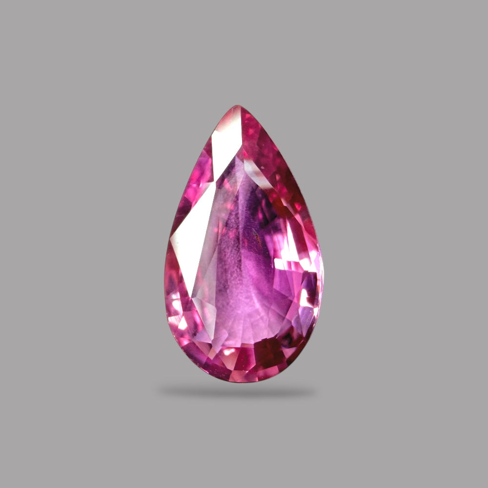 Pear Shape in Pink Sapphire Gemstone 1.65 Carats & 10.6 x 6.1 x 3 mm Size