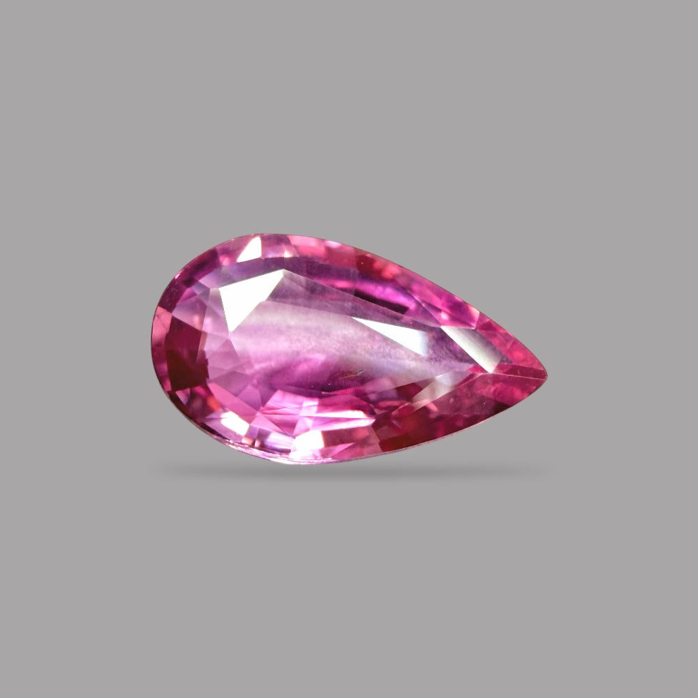 Pear Shape in Pink Sapphire Gemstone 1.65 Carats & 10.6 x 6.1 x 3 mm Size