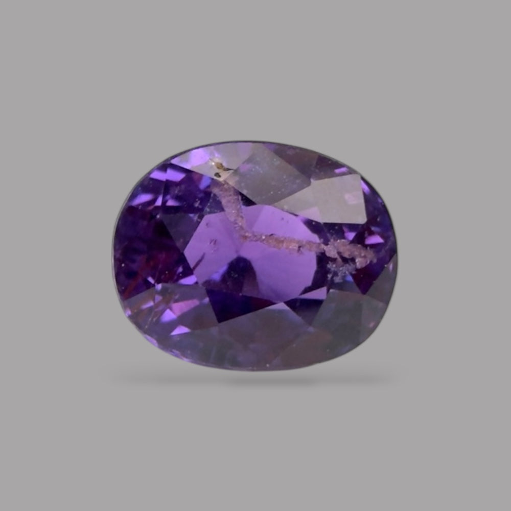 Oval Shape in Natural RebeccaPurple Sapphire Gemstone 0.95 Carats & 5.9 x 4.7 mm Size