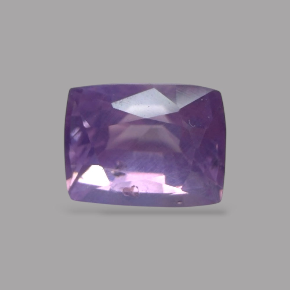 Cushion Cut Shape in Purple Sapphire Gemstone 0.82 Carats & 5.6 x 4.2 mm Size