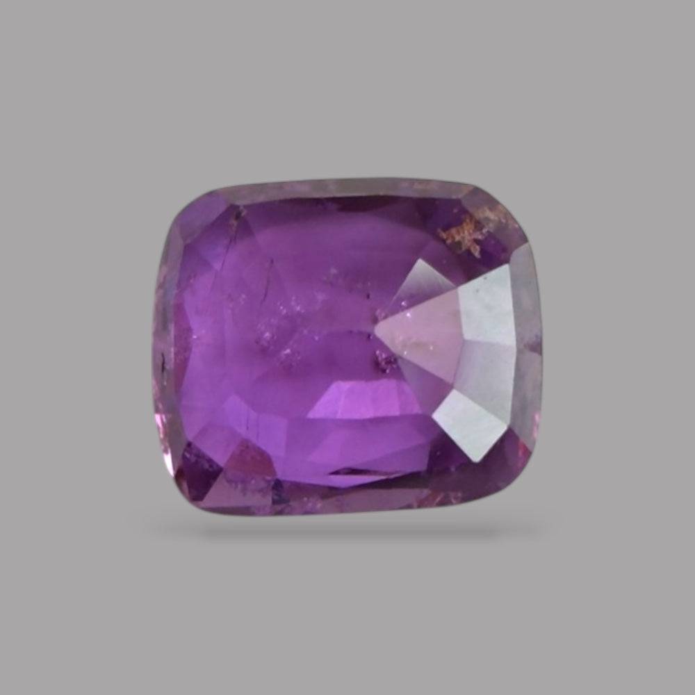 Cushion Cut Shape in Purple Sapphire Gemstone 0.86 Carats & 5.8 x 5 mm Size