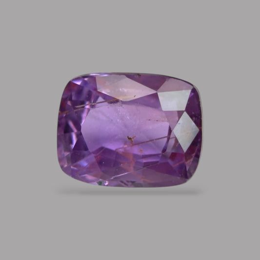 Cushion Cut Shape in Purple Sapphire Gemstone 0.74 Carats & 5.8 x 4.5 mm Size