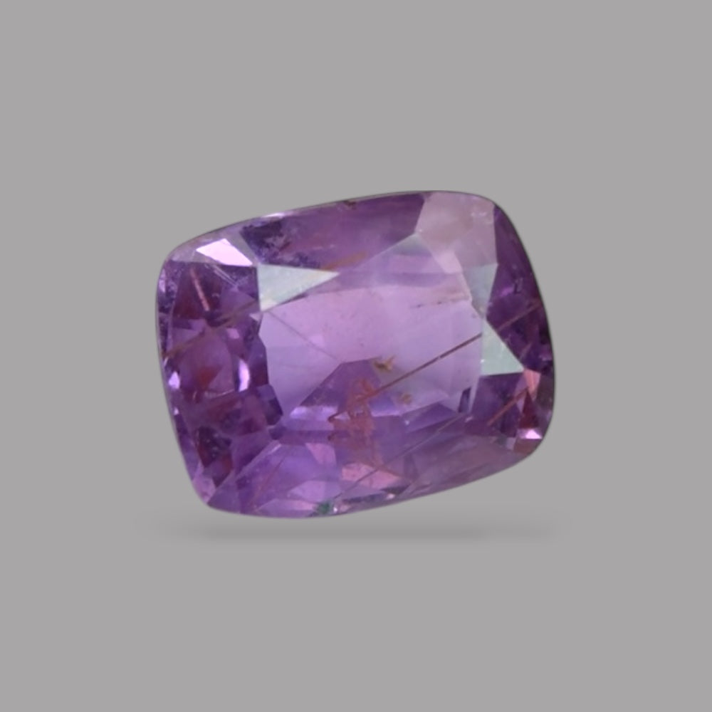 Cushion Cut Shape in Purple Sapphire Gemstone 0.74 Carats & 5.8 x 4.5 mm Size
