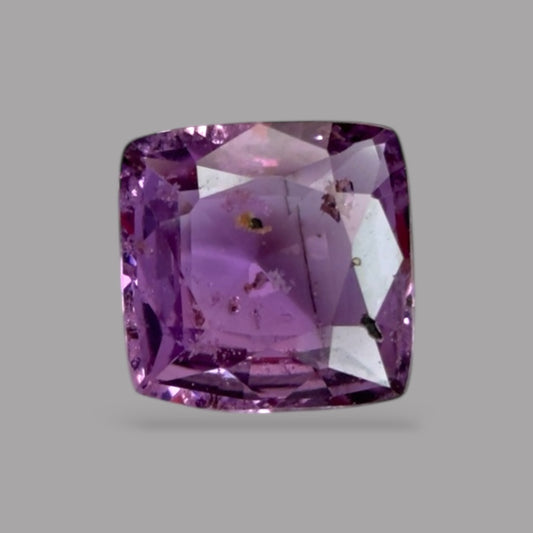 Cushion Cut Shape in Purple Sapphire Gemstone 0.76 Carats & 5.5 x 5.4 mm Size