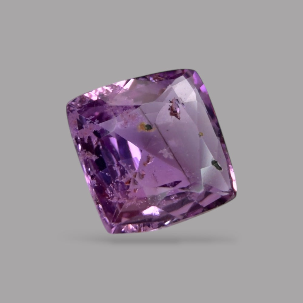Cushion Cut Shape in Purple Sapphire Gemstone 0.76 Carats & 5.5 x 5.4 mm Size