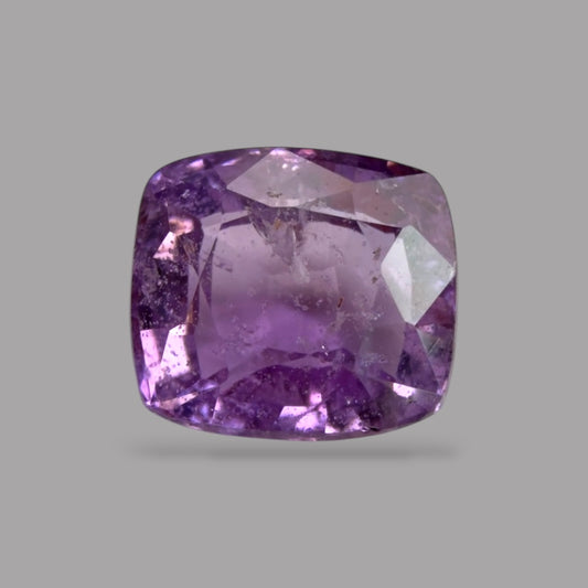 Cushion Cut Shape in Purple Sapphire Gemstone 1.11 Carats & 6 x 5.5 mm Size