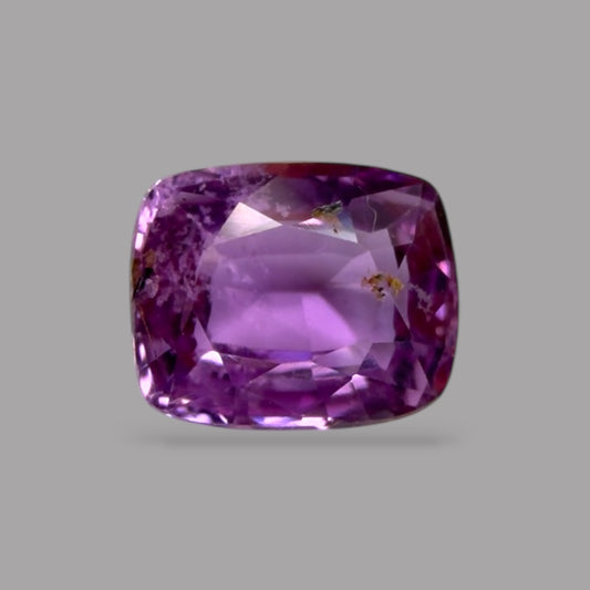 Cushion Cut Shape in Purple Sapphire Gemstone 0.65 Carats & 5.5 x 4.4 mm Size