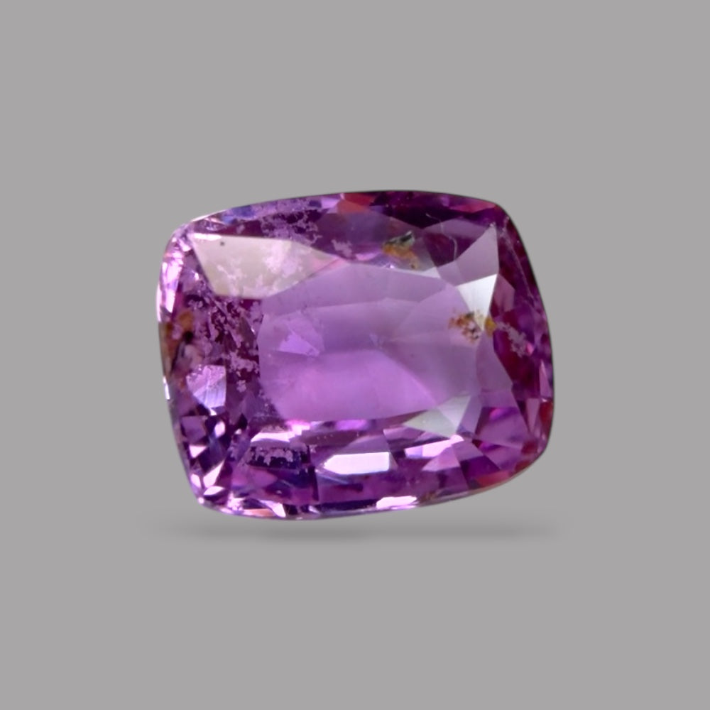 Cushion Cut Shape in Purple Sapphire Gemstone 0.65 Carats & 5.5 x 4.4 mm Size