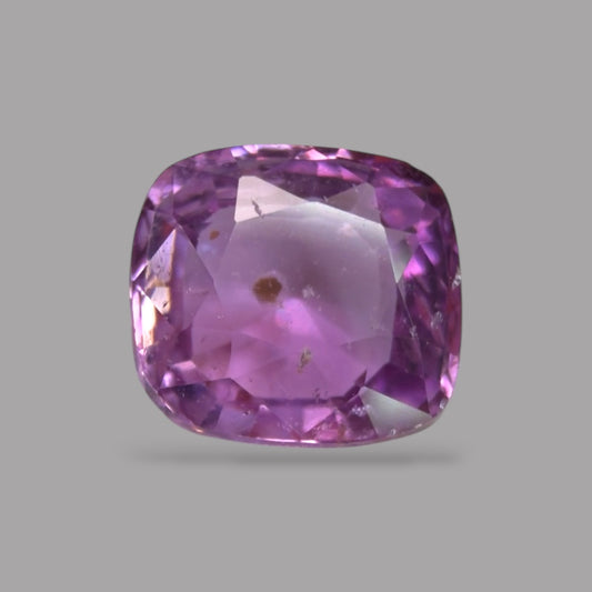 Cushion Cut Shape in Purple Sapphire Gemstone 0.66 Carats & 5.2 x 4.7 mm Size