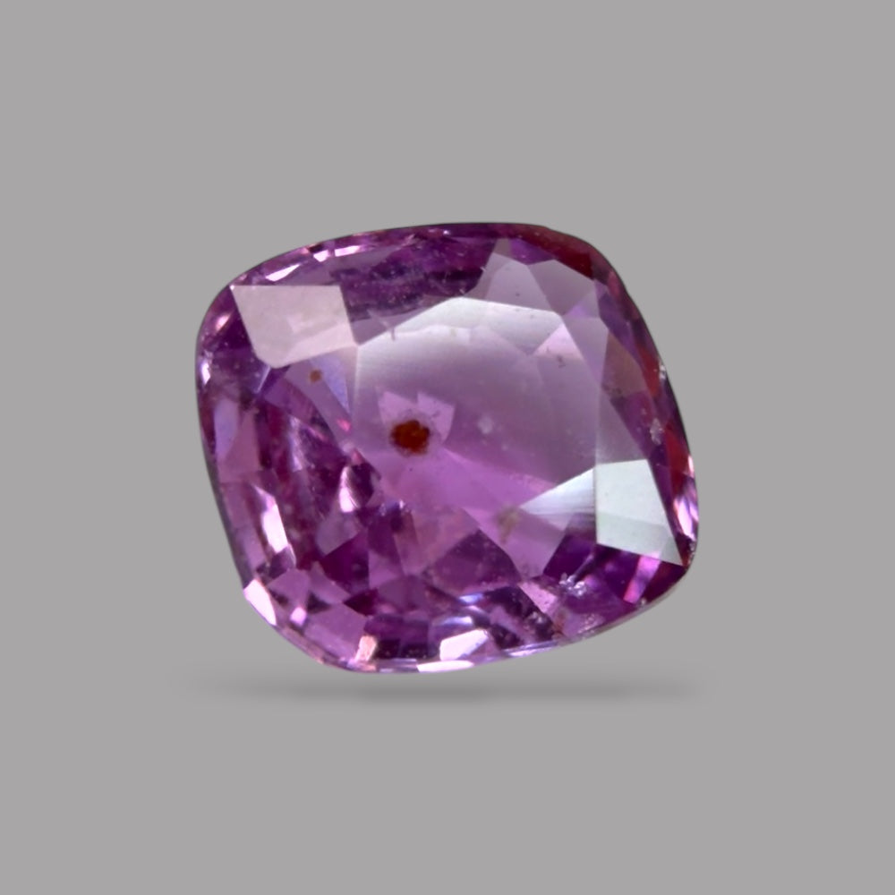 Cushion Cut Shape in Purple Sapphire Gemstone 0.66 Carats & 5.2 x 4.7 mm Size