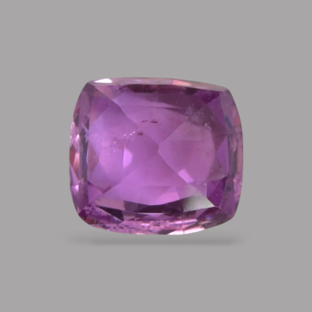 Cushion Cut Shape in Purple Sapphire Gemstone 0.77 Carats & 5.5 x 5.1 mm Size