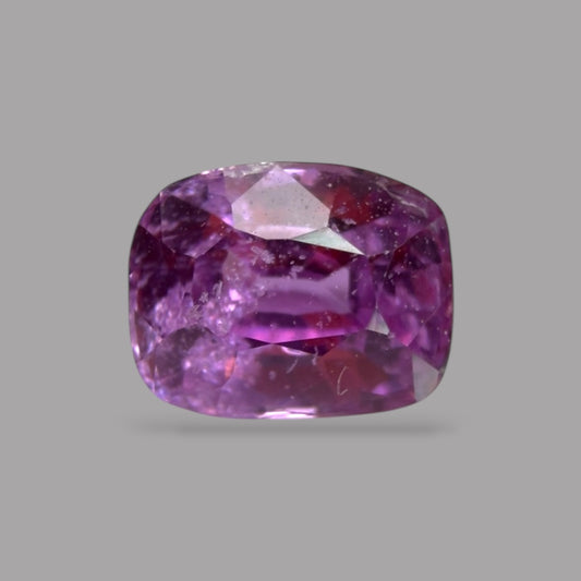 Cushion Cut Shape in Purple Sapphire Gemstone 0.69 Carats & 5.3 x 4.1 mm Size