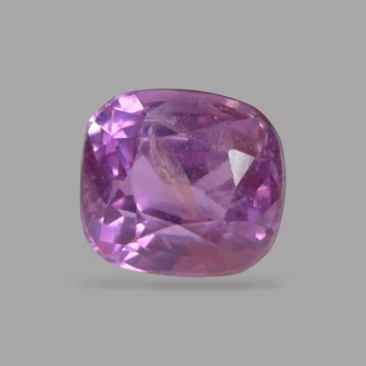 Cushion Cut Shape in Purple Sapphire Gemstone 0.58 Carats & 4.5 x 4 mm Size
