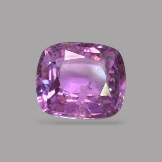 Cushion Cut Shape in Purple Sapphire Gemstone 1.20 Carats & 6.4 x 5.5 mm Size