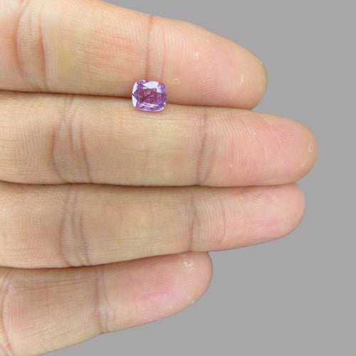 Cushion Cut Shape in Purple Sapphire Gemstone 1.20 Carats & 6.4 x 5.5 mm Size